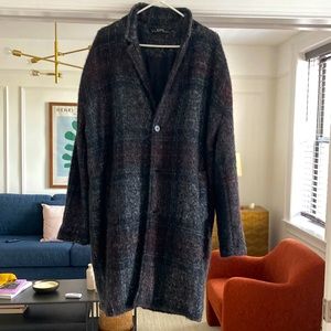 Zara Textured Plaid Coat - Men’s Large